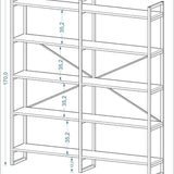 Mobitopya Nilamu 150 cm Kitaplık (150×170×34 cm)