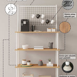 Mobitopya Çevir Kur 4 Raflı Kahve Köşesi Dolabı (71×167×35 cm)