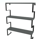 Mobitopya Metal Ayaklı 3 Katlı Duvar Rafı (60×70×15 cm)