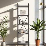 Mobitopya Nilamu 45 cm Kitaplık Metal Aksamlı Organizer Ofis 45X170*34