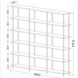 Mobitopya Çevir Kur 200 cm Kitaplık (200×177×29 cm)