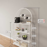 Mobitopya Çevir Kur 4 Raflı Kahve Köşesi Oval (71×167×35 cm)