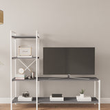 Mobitopya Nilamu Tv Ünitesi | Açık Raflı Tv Sehpası Ve Çok Amaçlı Düzenleyici Raf 150×135×30 cm