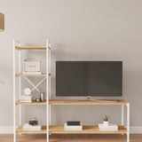 Mobitopya Nilamu Tv Ünitesi | Açık Raflı Tv Sehpası Ve Çok Amaçlı Düzenleyici Raf 150×135×30 cm