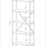 Mobitopya Nilamu 65 cm Kitaplık (65×170×34 cm)