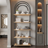 Mobitopya Çevir Kur Bohem Kitaplık | Çok Amaçlı 5 Raflı Dekoratif Dolap 199X71X29 cm