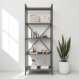 Mobitopya Nilamu 65 cm Kitaplık Metal Aksamlı Organizer Ofis Ev 65X170*34 cm