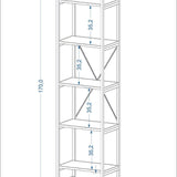Mobitopya Nilamu 45 cm Kitaplık (45×170×34 cm)