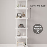 Mobitopya Çevir Kur 45 cm Kitaplık (45×177×29 cm)