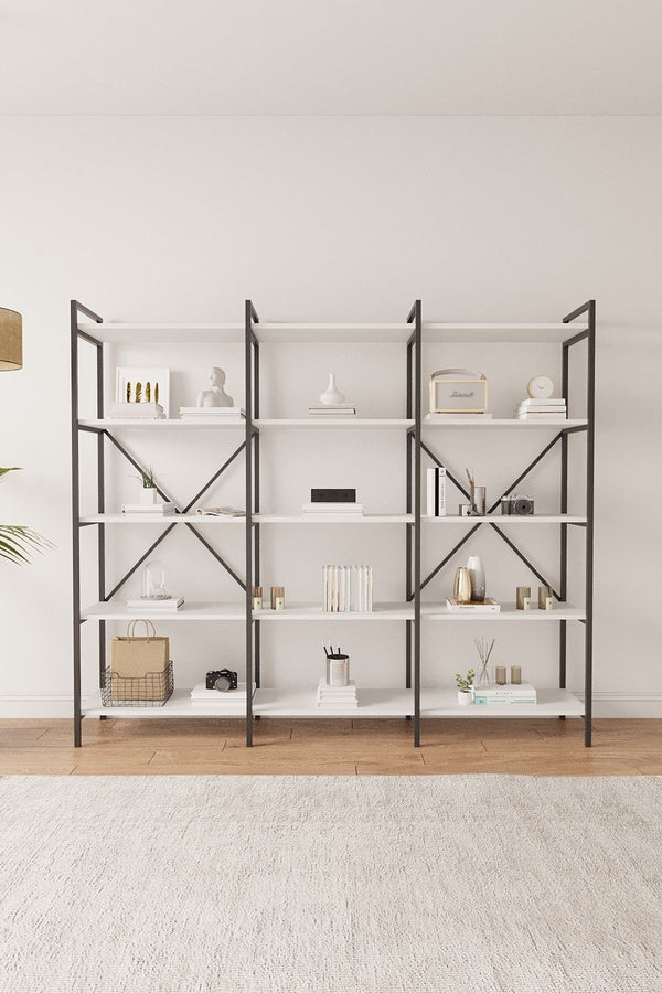 Mobitopya Nilamu 200 cm Kitaplık (200×170×34 cm)