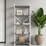 Mobitopya Nilamu 65 cm Kitaplık Metal Aksamlı Organizer Ofis Ev 65X170*34 cm