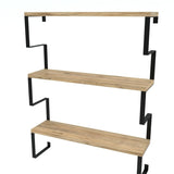 Mobitopya Metal Ayaklı 3 Katlı Duvar Rafı (60×70×15 cm)