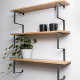 Mobitopya Metal Ayaklı Duvar Rafı 3 Katlı Duvar Rafı Kitaplık Saksılık Banyo Mutfak Salon 60X70*15 cm