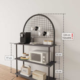 Mobitopya Çevir Kur 3 Raflı Oval Kahve Köşesi Dolabı (71×134×35 cm)