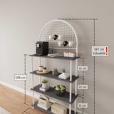 Mobitopya Çevir Kur 4 Raflı Kahve Köşesi Oval (71×167×35 cm)