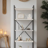 Mobitopya Nilamu 65 cm Kitaplık Metal Aksamlı Organizer Ofis Ev 65X170*34 cm