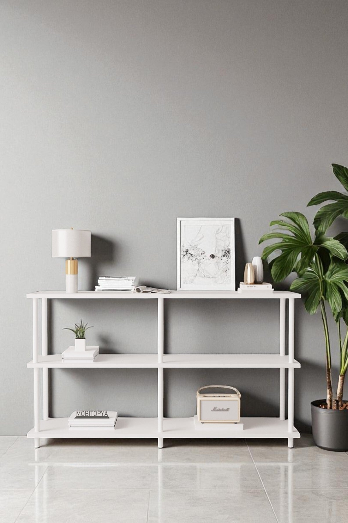 Mobitopya Çevir Kur Bd 150 cm Raflı Konsol 150X75*29 cm