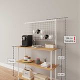 Mobitopya Çevir Kur 3 Raflı Kahve Köşesi Dolabı (71×134×35 cm)