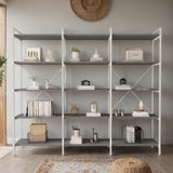 Mobitopya Nilamu 200 cm Kitaplık | Metal Gövde Açık Raflı Organizer Ve Düzenleyici