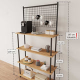 Mobitopya Çevir Kur 4 Raflı Kahve Köşesi Dolabı (71×167×35 cm)