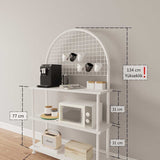 Mobitopya Çevir Kur 3 Raflı Oval Kahve Köşesi Dolabı (71×134×35 cm)