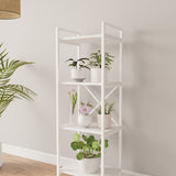 Mobitopya Nilamu Saksılık | 4 Raflı Metal Aksamlı Organizer | Ofis Ev Dekoratif 45×135×30 cm