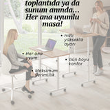 Mobitopya Yükseklik Ayarlı Ergonomik Çalışma Masası