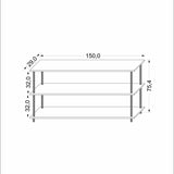 Mobitopya Çevir Kur 150 cm Raflı Konsol (150×75×29 cm)