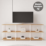 Mobitopya Çevir Kur 200 cm Raflı TV Sehpası (200×71×29 cm)