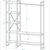 Mobitopya Nilamu Elbise Dolabı (130×170×34 cm)