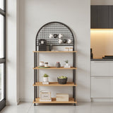 Mobitopya Çevir Kur 4 Raflı Kahve Köşesi Dolabı | Mutfak Düzenleyici Stand 71X167X35 cm”