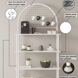 Mobitopya Çevir Kur 4 Raflı Kahve Köşesi Oval (71×167×35 cm)