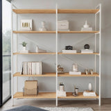 Mobitopya Nilamu 5 Raflı Kitaplık | Ofis & Ev Için Organizer Raf Ünitesi 150×170×34 cm