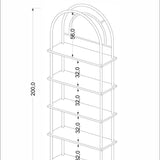 Mobitopya Çevir Kur Bohem Kitaplık (199×71×29 cm)