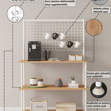 Mobitopya Çevir Kur 3 Raflı Kahve Köşesi Dolabı (71×134×35 cm)