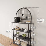 Mobitopya Çevir Kur 4 Raflı Kahve Köşesi Oval (71×167×35 cm)