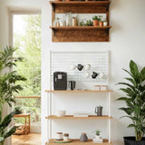 Mobitopya Çevir Kur 4 Raflı Kahve Köşesi Dolabı (71×167×35 cm)