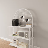 Mobitopya Çevir Kur 3 Raflı Oval Kahve Köşesi Dolabı (71×134×35 cm)