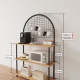 Mobitopya Çevir Kur 3 Raflı Oval Kahve Köşesi Dolabı (71×134×35 cm)