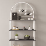 Mobitopya Çevir Kur 4 Raflı Kahve Köşesi Oval (71×167×35 cm)