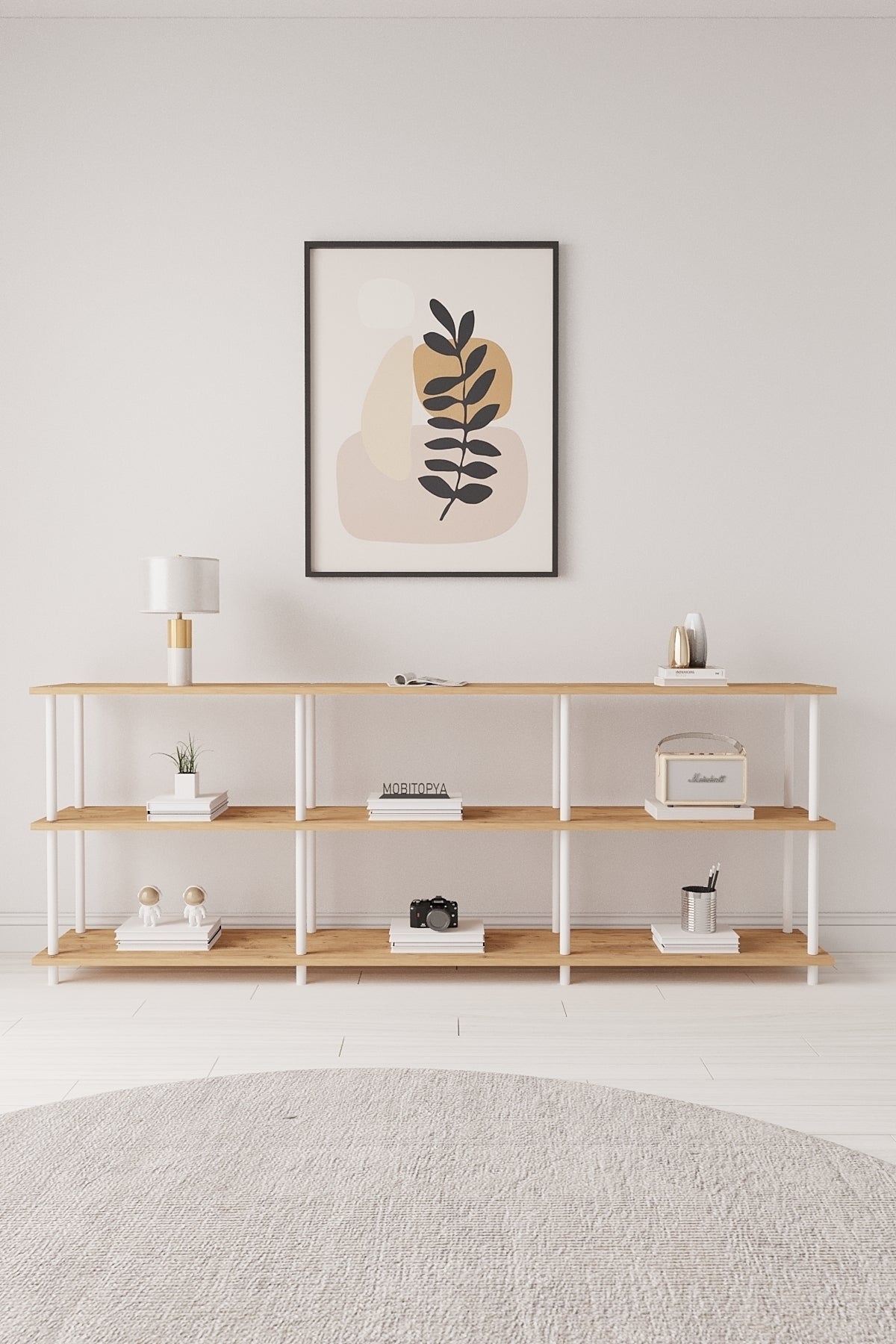 Mobitopya Çevir Kur 200 cm Bd Raflı Konsol 200X75*29 cm