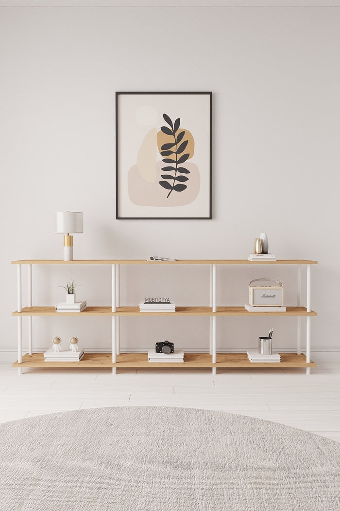 Mobitopya Çevir Kur 200 cm Raflı Konsol (200×75×29 cm)