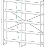 Mobitopya Nilamu 150 cm Raflı Kitaplık (150×170×34 cm)