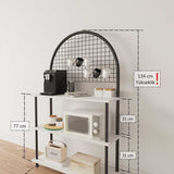 Mobitopya Çevir Kur 3 Raflı Oval Kahve Köşesi Dolabı (71×134×35 cm)