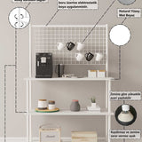 Mobitopya Çevir Kur 3 Raflı Kahve Köşesi Dolabı (71×134×35 cm)