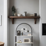 Mobitopya Çevir Kur 3 Raflı Oval Kahve Köşesi Dolabı (71×134×35 cm)