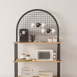 Mobitopya Çevir Kur 3 Raflı Oval Kahve Köşesi Dolabı (71×134×35 cm)