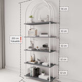 Mobitopya Çevir Kur Bohem Kitaplık (199×71×29 cm)