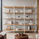 Mobitopya Nilamu 200 cm Kitaplık | Metal Gövde Açık Raflı Organizer Ve Düzenleyici