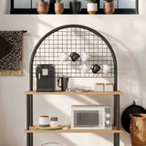 Mobitopya Çevir Kur 3 Raflı Oval Kahve Köşesi Dolabı (71×134×35 cm)